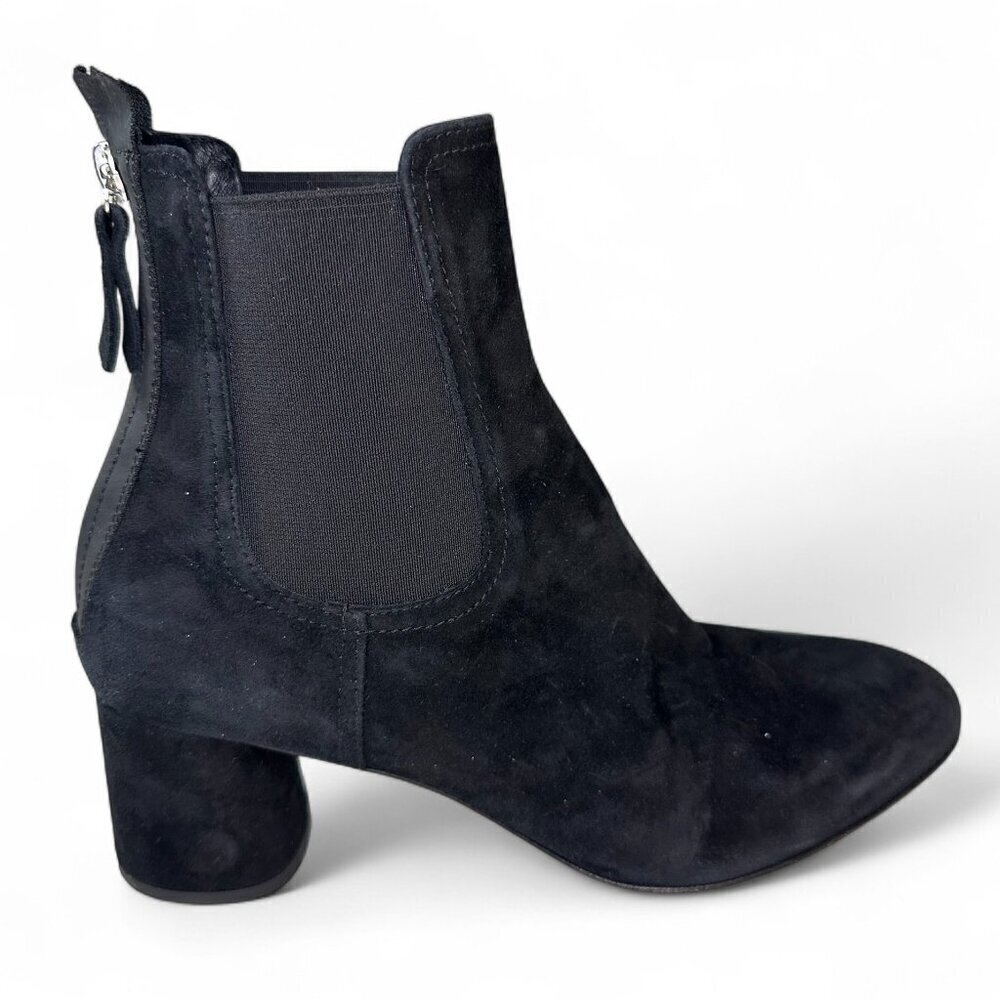 AGL Women's Lisette Almond Toe Mid Heel Stretch Booties EU 38.5 Black